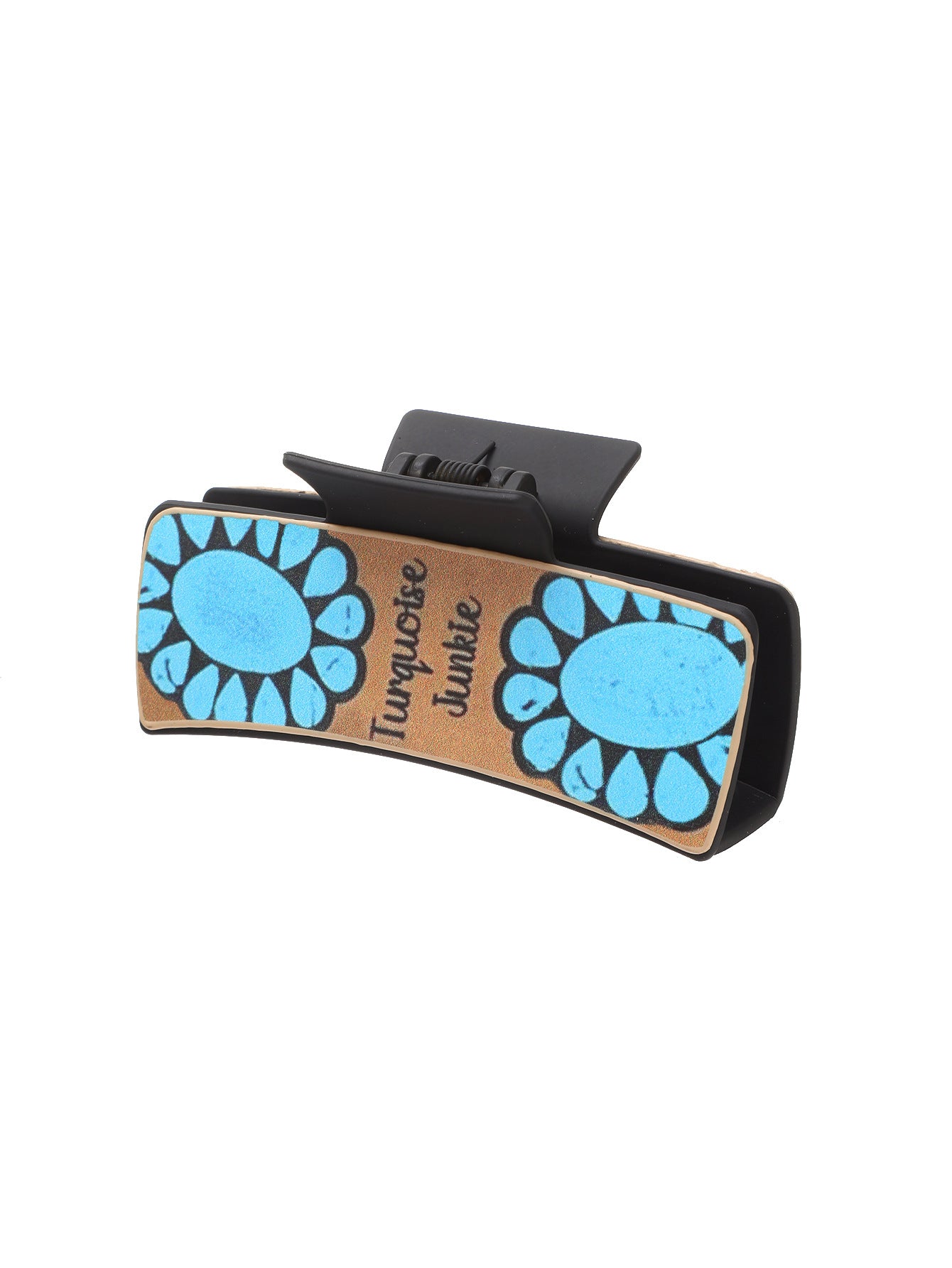 Wholesale Western Wind Sunflower Cow Pattern MAMA Leather Hair Clips